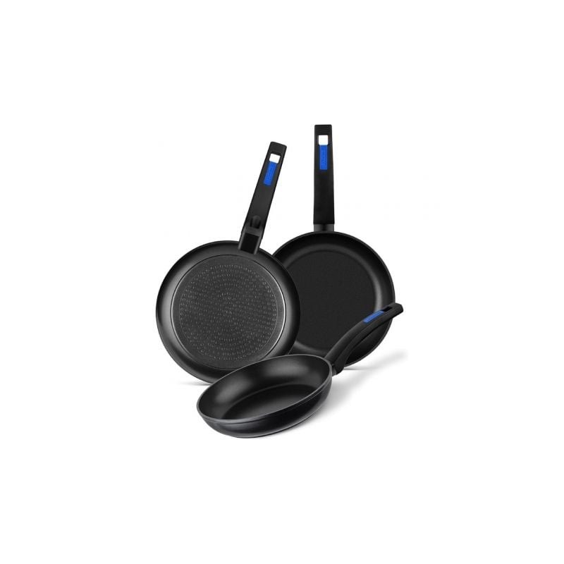 Pack 3 Sartenes Monix M811200- Ø18-Ø22-Ø26- Aluminio forjado