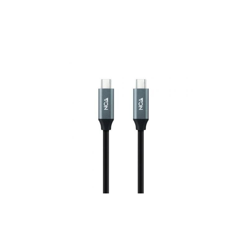 Cable USB 3-2 Tipo-C Nanocable 10-01-4303- USB Tipo-C Macho - USB Tipo-C Macho- 3m- Gris y Negro