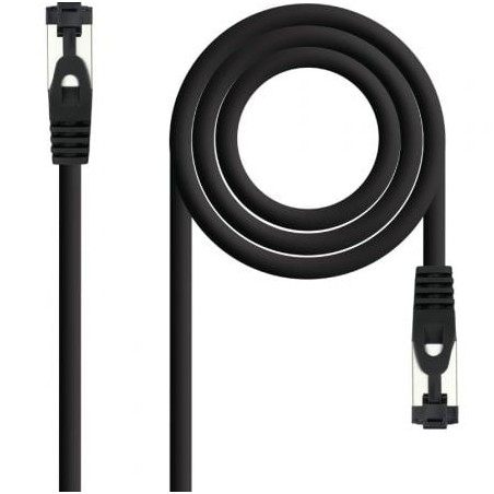 Cable de Red RJ45 SSTP Nanocable 10-20-2000-BK Cat-8-1- 50cm- Negro