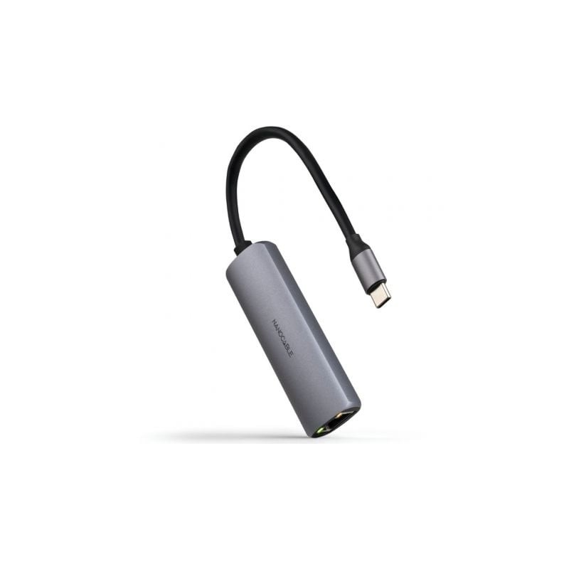 Hub USB Tipo-C 3-1 Nanocable 10-16-4603- 1xUSB Tipo-C PD- 1xRJ45- Gris