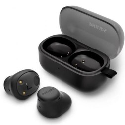 Auriculares Bluetooth Philips TAT2149 con estuche de carga- Autonomía 6h- Negros