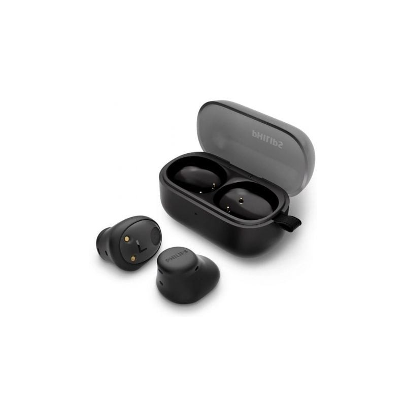 Auriculares Bluetooth Philips TAT2149 con estuche de carga- Autonomía 6h- Negros