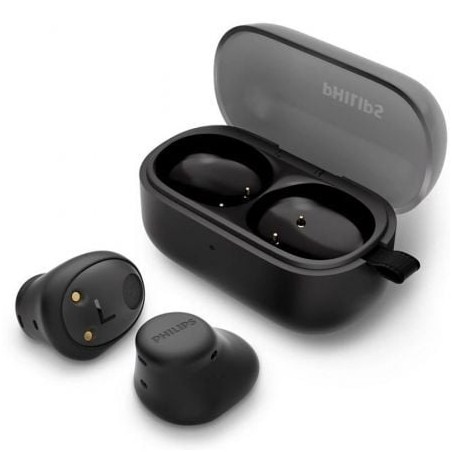 Auriculares Bluetooth Philips TAT2149 con estuche de carga- Autonomía 6h- Negros