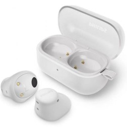 Auriculares Bluetooth Philips TAT2149 con estuche de carga- Autonomía 6h- Blancos