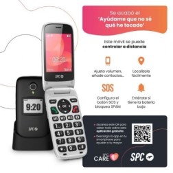Teléfono Móvil SPC Polaris para Personas Mayores- Negro