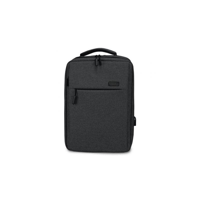 Mochila Subblim Traveller Airpadding Backpack para Portátiles hasta 15-6"- Puerto USB- Gris