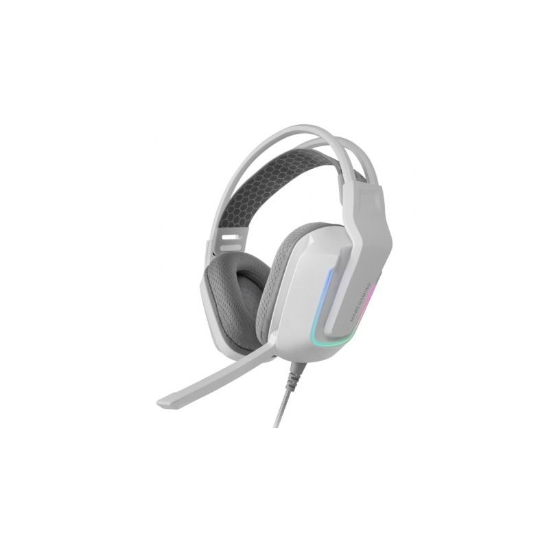 Auriculares Gaming con Micrófono Mars Gaming MH-Strike- Jack 3-5- USB- Blancos Auriculares Gaming con Micrófono Mars Gaming MH-Strike- Jack 3-5- USB- Blancos