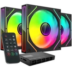 Pack 3 Ventiladores Mars Gaming MF-3DPROKIT- 12cm + HUB + Mando a Distancia- ARGB