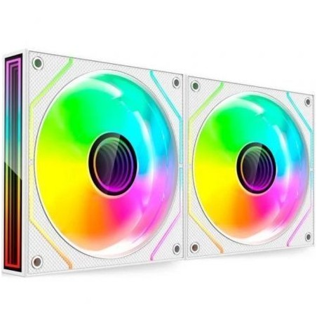 Pack 2 Ventiladores Mars Gaming MF-3DPROX2- 12cm- ARGB- Blancos