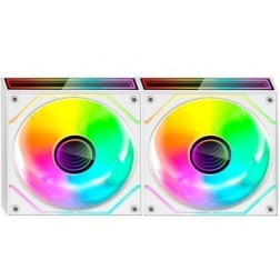 Pack 2 Ventiladores Mars Gaming MF-3DPROX2R- 12cm- ARGB- Blancos