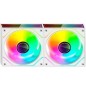 Pack 2 Ventiladores Mars Gaming MF-3DPROX2R- 12cm- ARGB- Blancos