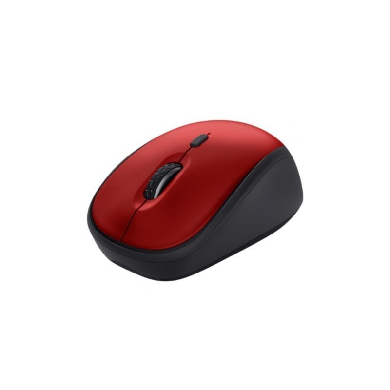 Ratón Mini Inalámbrico Trust Yvi+ Silent- Hasta 1600 DPI- Rojo