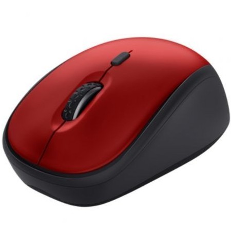 Ratón Mini Inalámbrico Trust Yvi+ Silent- Hasta 1600 DPI- Rojo