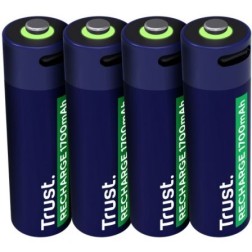 Pack de 4 Pilas AA Trust 25631- Recargables