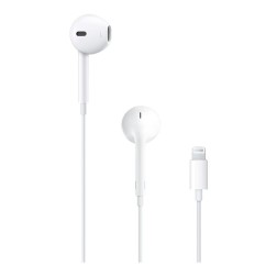 Auriculares Earpods con conector lightning de Apple con mando y micrófono