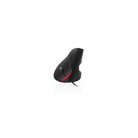 RATON EWENT OPTICO VERTICAL-ERGONOMICO USB2-0 1000 DPI 5 BOTONES NEGRO