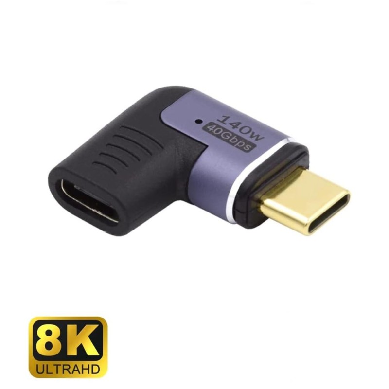 ADAPTADOR USB-C EWENT MACHO-HEMBRA MAGNETICO PD140W PURPURA