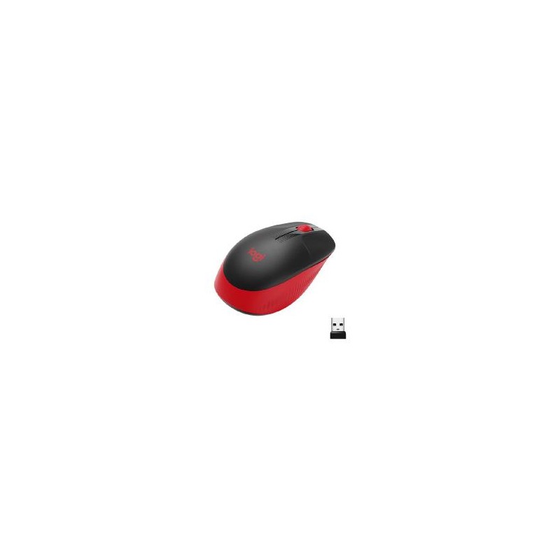 Ratón Inalámbrico Logitech M190- Hasta 1000 DPI- Rojo