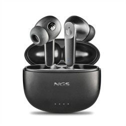 Auriculares Bluetooth NGS Ártica Hush con estuche de carga- Autonomía 4h- Negros