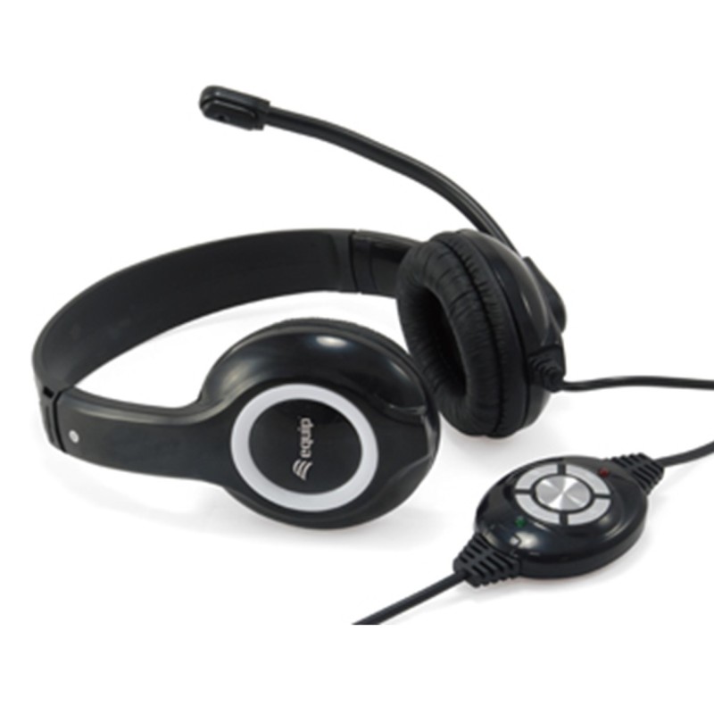 Auricular equip usb + microfono flexible