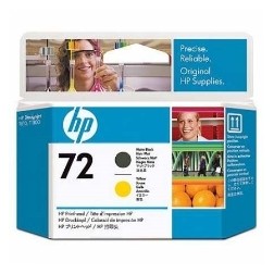CABEZAL HP 72 NEGRO MATE Y AMARILLO