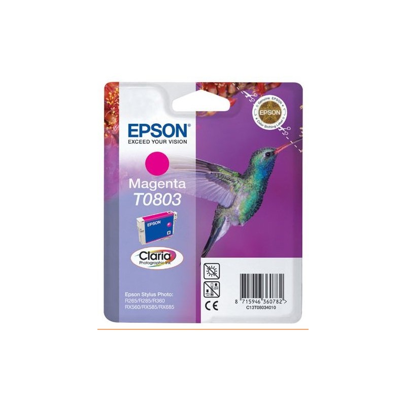 Cartucho tinta epson t0803 magenta 7-4ml