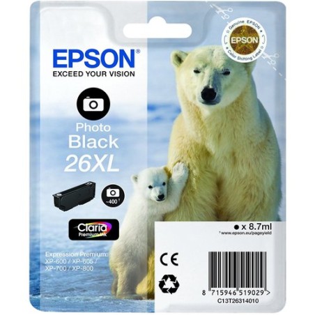 CART-IJ-EPSON T263140 Nº26XL PHOTO NEGRO