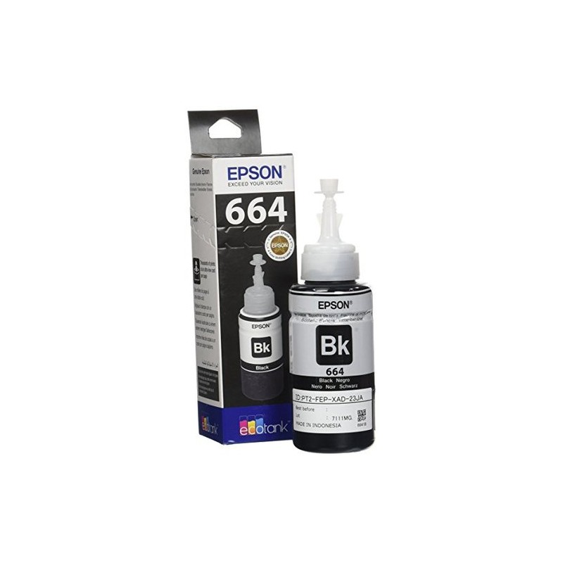 Cartucho ecotank epson 664 t664140 negro