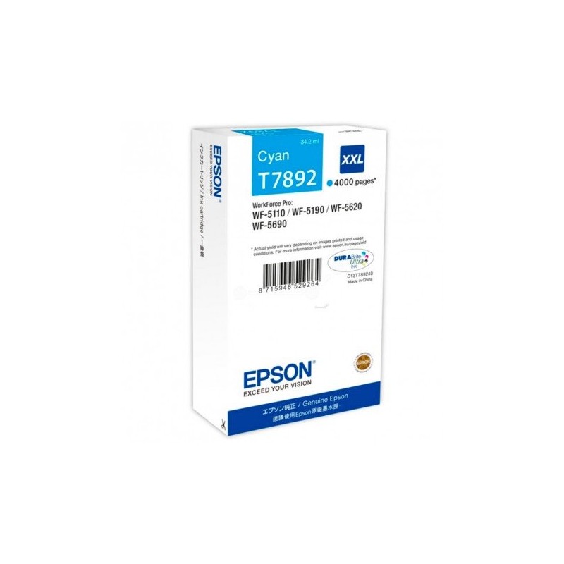 CART-IJ-EPSON T7892 XXL CIAN