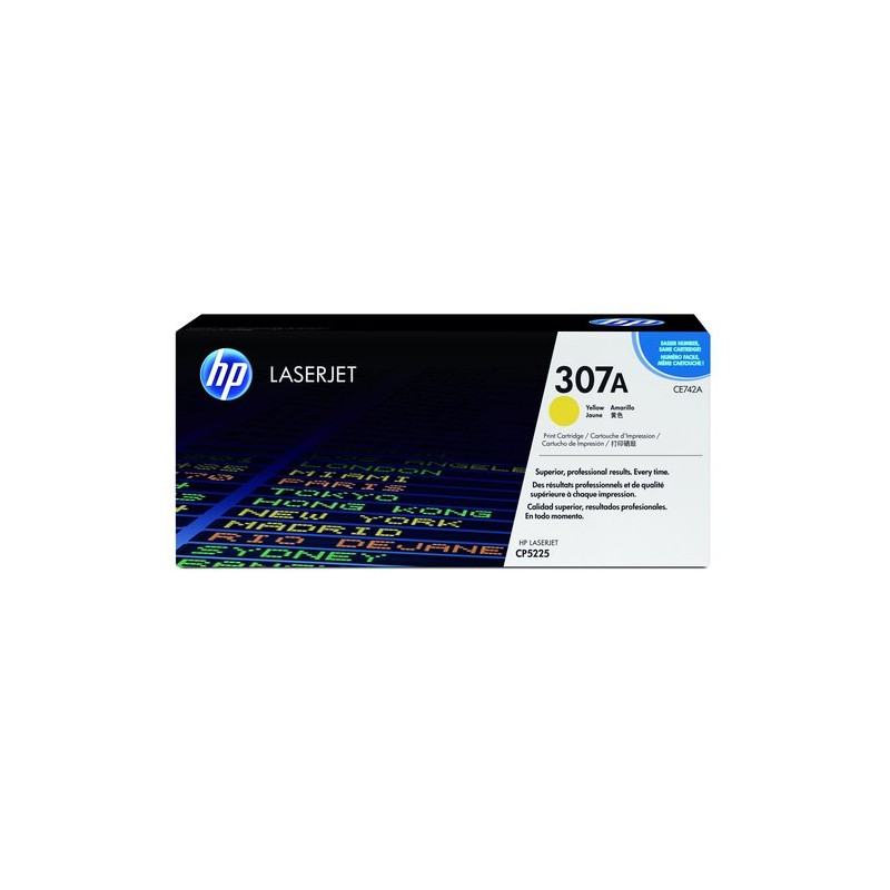 Toner hp ce742a amarillo 7300 paginas