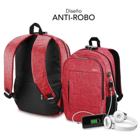 MOCHILA SUBBLIM URBAN LOCK 16" ROJO