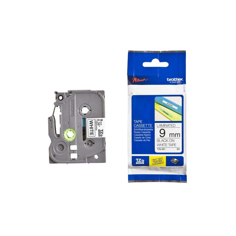 Cinta laminada brother tze221 9mm x