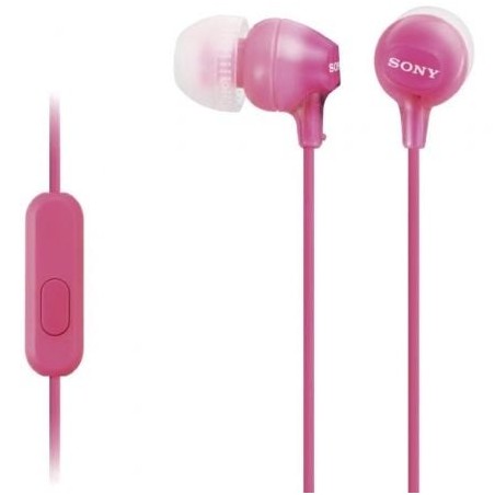 Auriculares Intrauditivos Sony MDR-EX15APPI- con Micrófono- Jack 3-5- Rosas