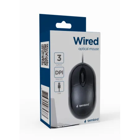 RATON GEMBIRD MUS-U-01 OPTICO 1000 DPI NEGRO USB
