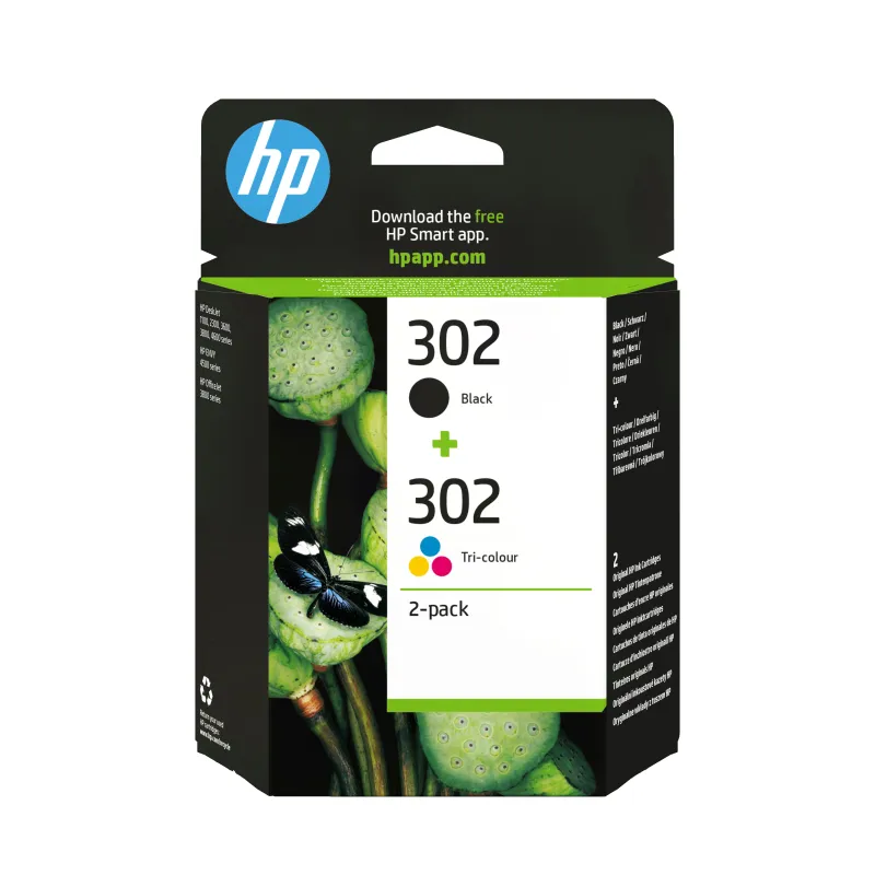 TINTA HP 302 PACK AHORRO NEGRO,TRI-COLOR X 2