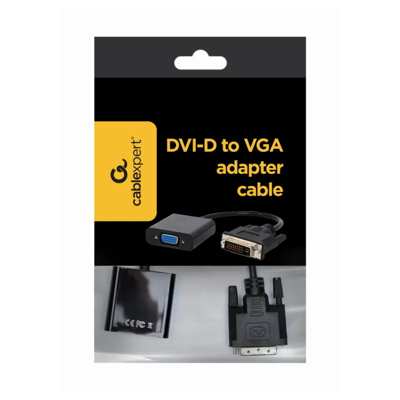CABLE ADAPTADOR GEMBIRD DVI-D MACHO A VGA HEMBRA 15 PINES
