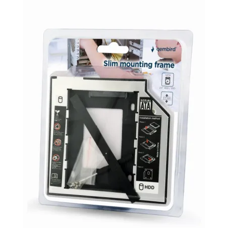 BASTIDOR GEMBIRD HD SATA 2,5" A 5,25" SLIM PC DVD RW 9,5MM