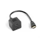 ADAPTADOR LANBERG HDMI MACHO-HDMI HEMBRA X2 SPLITTER 20CM