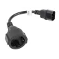 CABLE LANBERG ADAPTADOR IEC 320 C14-SCHUKO CEE7 HEMBRA 20CM