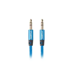 CABLE ESTEREO LANBERG JACK 3-5MM MACHO-JACK 3-5MM MACHO 1M AZUL