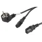CABLE DE ALIMENTACION LANBERG SCHUKO CEE 7-7 A 2X IEC320 C13 2M