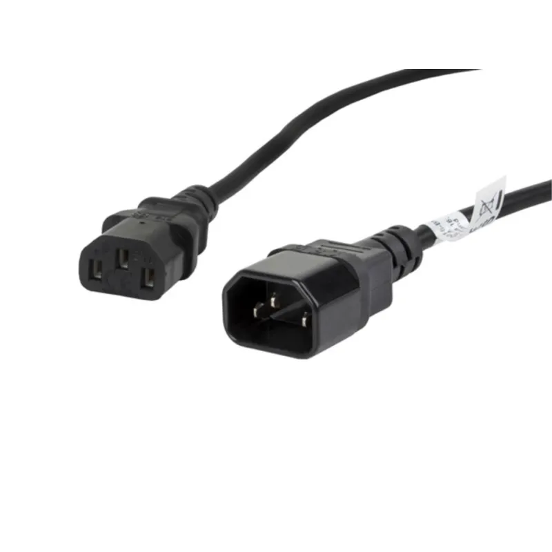 CABLE ALARGADOR LANBERG ALIMENTACION CPU IEC320 C13 H-IEC320 C14 M VDE 1-8M