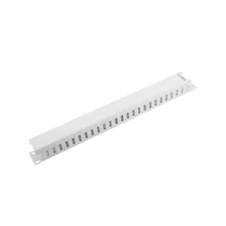 ORGANIZADOR DE CABLES LANBERG METALICO 1U TIPO A RACK 19 GRIS
