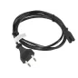 CABLE LANBERG DE ALIMENTACION OCHO CEE 7-16 A IEC320 C7 EURO (RADIO) NEGRO 1-8 M