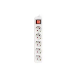 REGLETA LANBERG 5 TOMAS SCHUKO CON PROTECION BLANCA 3M