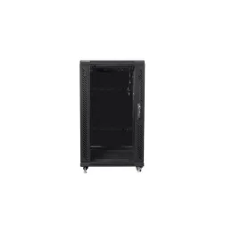 ARMARIO RACK LANBERG 22U 600X600 FLAT PACK PUERTA CRISTAL NEGRO