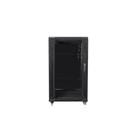 ARMARIO RACK LANBERG 22U 600X600 FLAT PACK PUERTA CRISTAL NEGRO