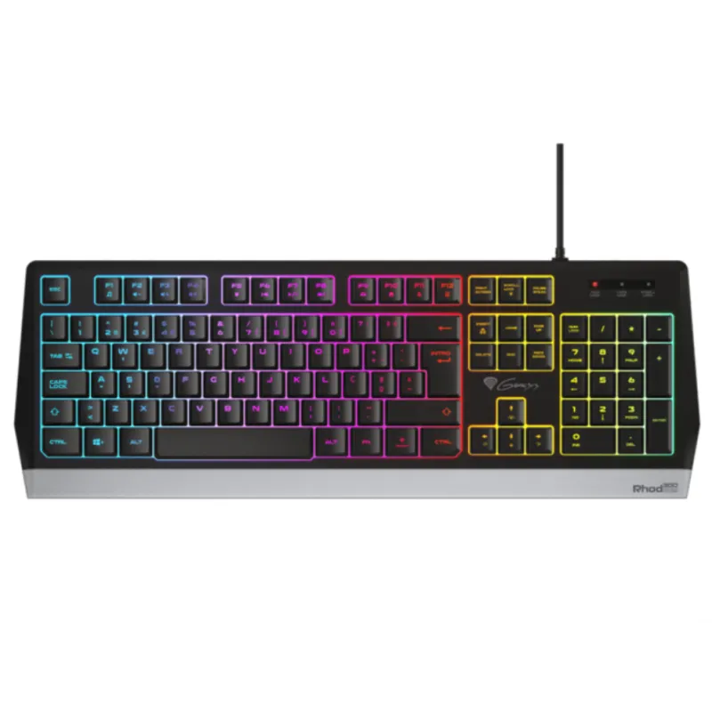 TECLADO GAMING GENESIS RHOD 300 PORTUGUES USB RETROILUMINADO NEGRO
