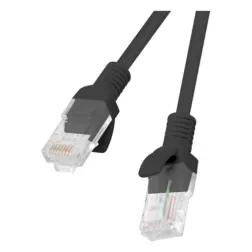 CABLE RED LANBERG LATIGUILLO CAT-6 UTP 1M FLUKE PASSED NEGRO FLUKE PASSED