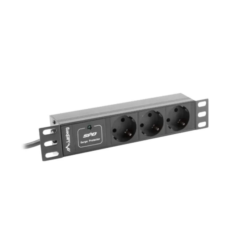 Regleta lanberg 1u 16a 3x schuko